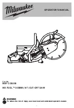 Предварительный просмотр 1 страницы Milwaukee MX FUEL COS350 Operator'S Manual