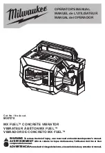 Milwaukee MX FUEL MXF370 Operator'S Manual preview