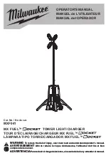 Preview for 1 page of Milwaukee MX FUEL ROCKET Operator'S Manual