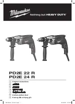 Preview for 1 page of Milwaukee PD2E 22 R Original Instructions Manual