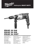 Preview for 1 page of Milwaukee PD2E 22 RS Original Instructions Manual