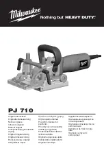 Preview for 1 page of Milwaukee PJ 710 Original Instructions Manual