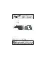 Предварительный просмотр 1 страницы Milwaukee SAWZALL 0719-20 Operator'S Manual