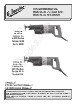 Milwaukee SAWZALL 6509 Series Operator'S Manual предпросмотр