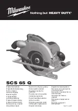 Milwaukee SCS 65 Q Original Instructions Manual предпросмотр