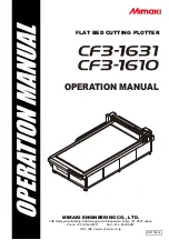 MIMAKI CF3-1610 Operation Manual preview