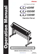 MIMAKI CG-100AR Operation Manual preview