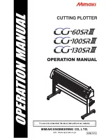 MIMAKI CG-100SRIII Operation Manual preview