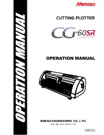 MIMAKI CG-60SR Operation Manual preview