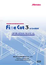 MIMAKI fine Cut 3 Operation Manual preview