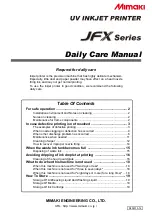 MIMAKI JFX series Daily Care Manual preview