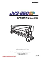 MIMAKI JV3-250 SP Operation Manual preview