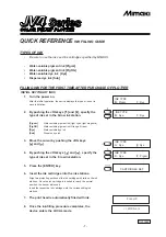 MIMAKI JVS4 Series Quick Reference предпросмотр