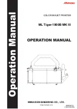 MIMAKI ML Tiger-1800B MKII Operation Manual preview