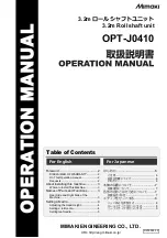 MIMAKI OPT-J0410 Operation Manual preview