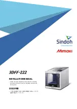 MIMAKI Sindoh 3DFF-222 Installation Manual preview