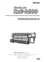 Preview for 1 page of MIMAKI Textile Jet Tx3-1600 Operation Manual