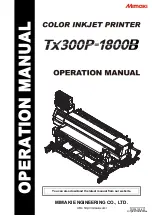 MIMAKI Tx300P-1800B Operation Manual preview