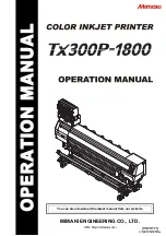 MIMAKI tx300p Operation Manual preview