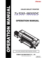 MIMAKI TX500-1800DS Operation Manual preview