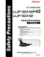 MIMAKI UJF-3042HG Safety Precautions preview