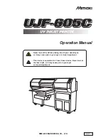 MIMAKI UJF-605C Operation Manual preview