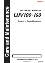 Preview for 1 page of MIMAKI UJV-160 Care And Maintenance