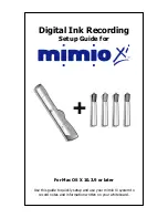 Mimio Digital Ink Recording Setup Manual предпросмотр