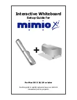 Предварительный просмотр 1 страницы Mimio Xi Setup Manual