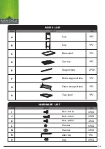 Preview for 2 page of Mimosa HAYMAN 0253121 Assembly Instructions