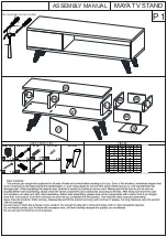 Preview for 1 page of Minar MAYA TV STAND HBV000005RL2Q Assembly Manual