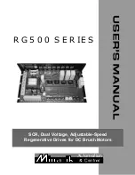 Preview for 1 page of Minarik RG500 Series User Manual