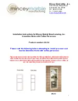 Mincey Marble Manufacturing AN-04 Installation Instructions preview