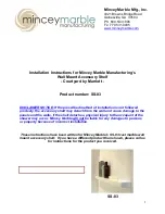 Preview for 1 page of Mincey Marble Manufacturing SS-03 Installation Instructions