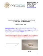 Preview for 1 page of Mincey Marble Manufacturing SS-05 Installation Instructions