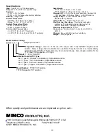 Предварительный просмотр 10 страницы Minco TT190 Installation And Operating Instructions Manual