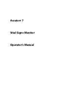 Preview for 1 page of Mindray Accutorr 7 Operator'S Manual