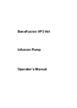 Preview for 1 page of Mindray BeneFusion VP3 Vet Operator'S Manual