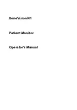 Mindray BeneVision N1 Operator'S Manual preview