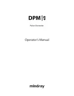 Preview for 1 page of Mindray DPM 1 Operator'S Manual