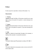 Preview for 3 page of Mindray PM-50 Operation Manual