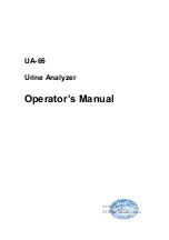 Preview for 1 page of Mindray UA-66 Operator'S Manual