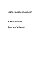 Preview for 1 page of Mindray uMEC10 Operator'S Manual