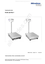 Minebea Intec Bench scale Puro 150 Operating Instructions Manual preview