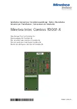 Minebea Intec Combics YDO07-X Installation Instructions Manual preview