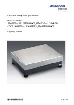 Preview for 1 page of Minebea Intec IS16EDE-H Installation And Operating Instructions Manual