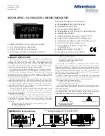 Preview for 1 page of Minebea Intec MP30 Manual