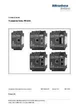 Preview for 2 page of Minebea Intec PR 5220 Series Instrument Manual