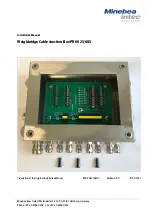 Preview for 1 page of Minebea Intec Weighbridge PR 6021/68S Installation Manual