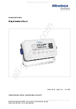 Minebea Intec Weight indicator Puro Operating Instructions Manual предпросмотр